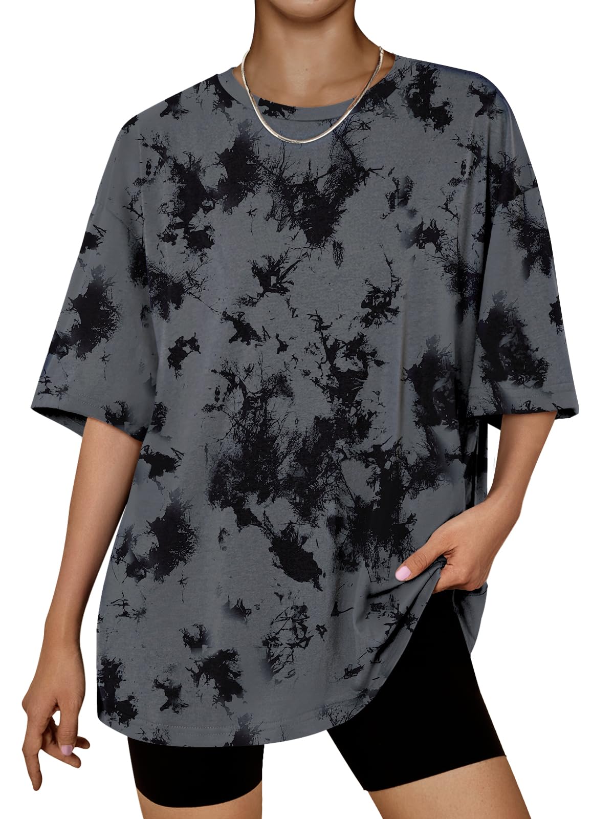 Trendy Queen Womens Oversized Summer T Shirts Plus Size Batwing Cute Casual Tops Short Sleeves Fashion Workout Clothes